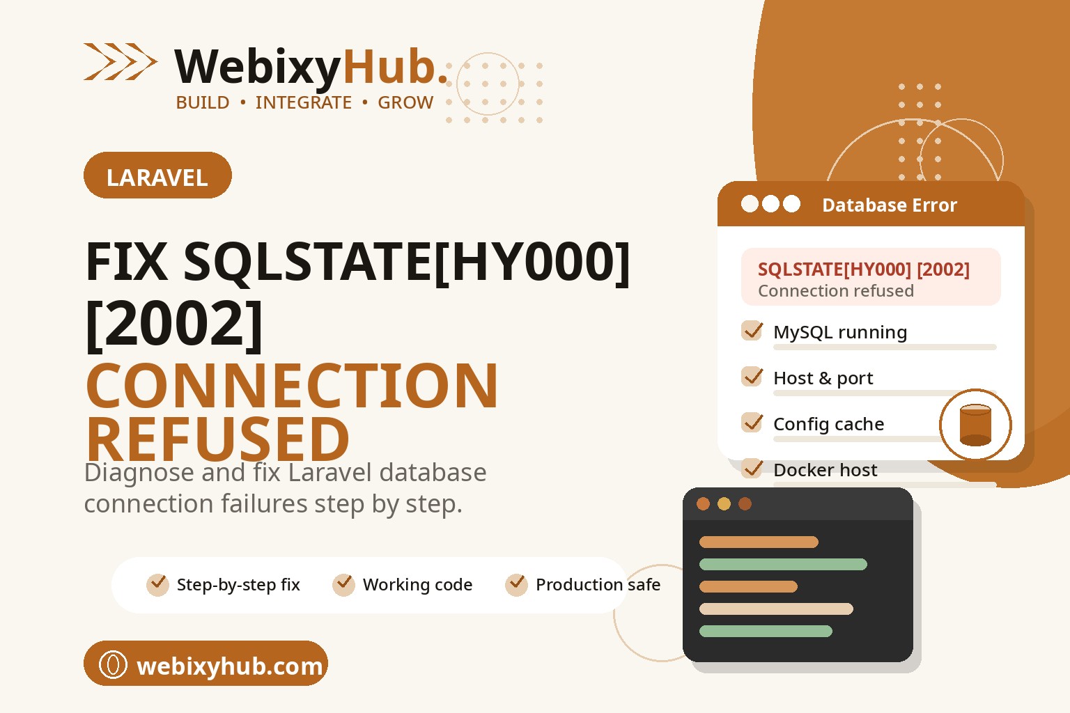 How to Fix SQLSTATE[HY000] [2002] Connection Refused in Laravel