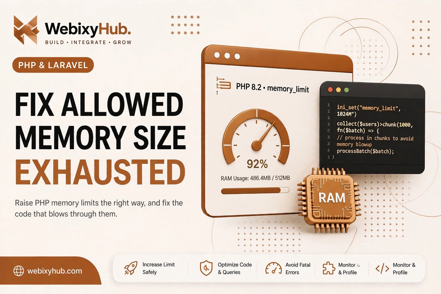 How to Fix PHP "Allowed Memory Size Exhausted" Errors in Laravel and WordPress